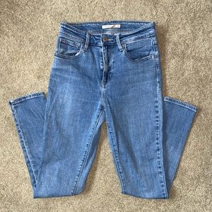 Levi 721 skinny high rise jeans